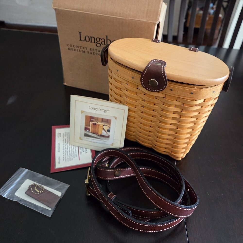 Vintage Longaberger Saddlebrook Purse with Protector.